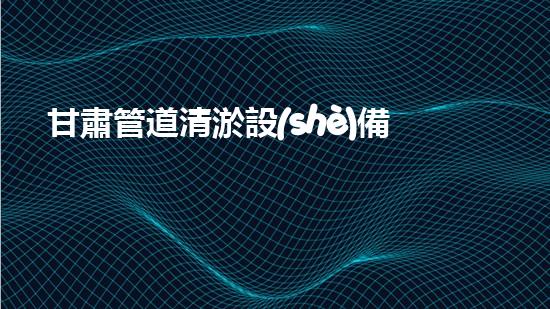 甘肅管道清淤設(shè)備公司：解決堵塞難題，流暢通行無憂！
